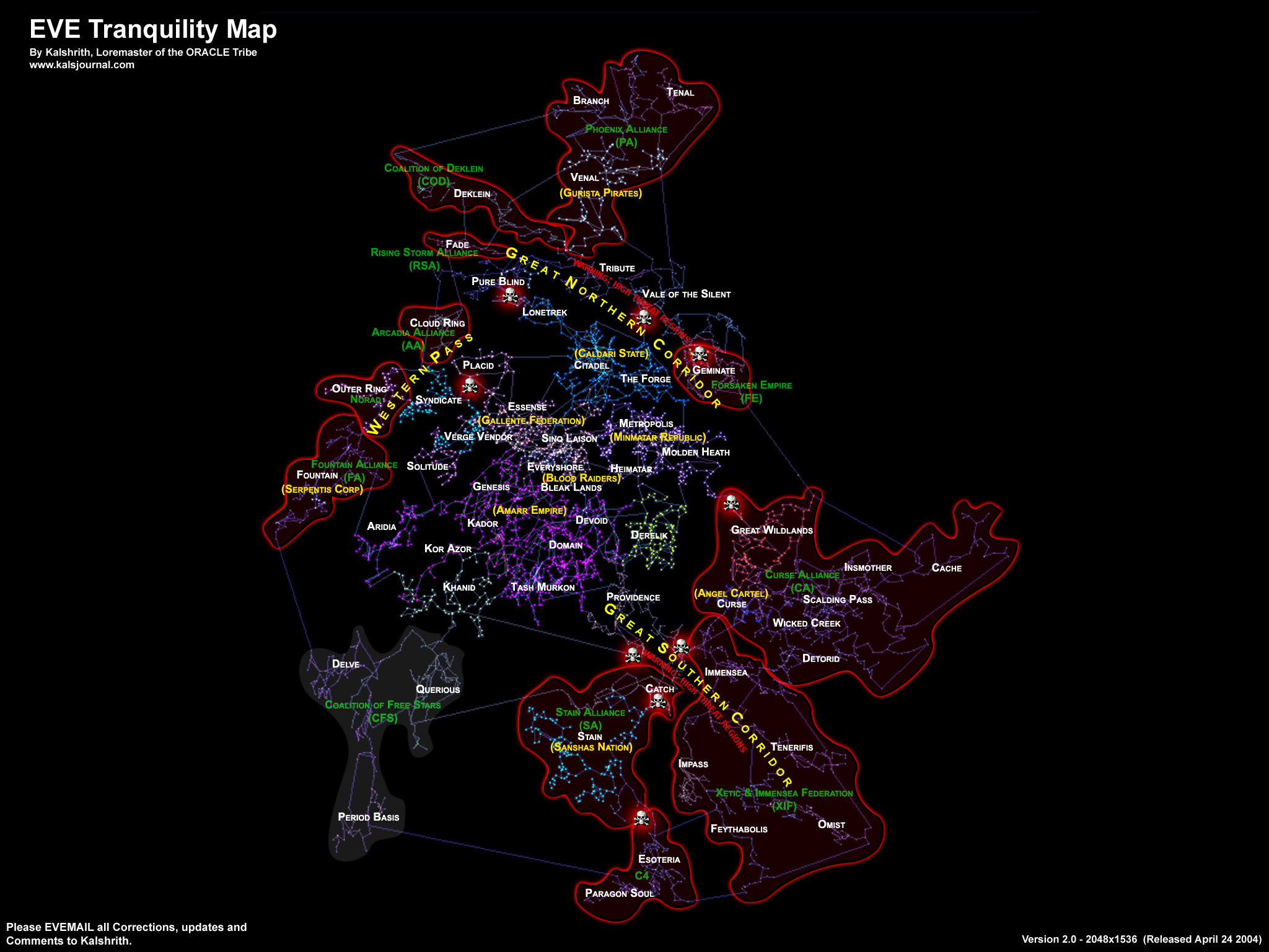 Eve Online Map 2004